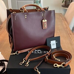 Coach 1941 Rogue 30 Wine Multi Colorblock